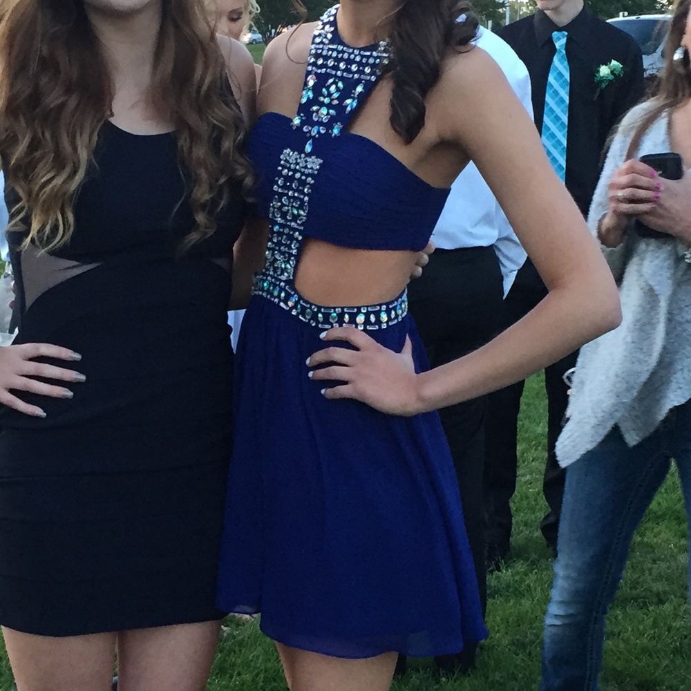 Navy blue homecoming dress